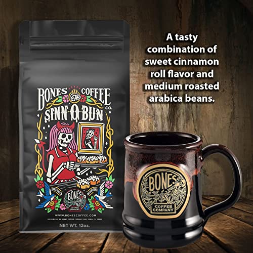 Bones Coffee Company Valiant Vanilla Flavored Whole Coffee Beans Vanilla Wafer Flavor | 12 oz Medium Roast Arabica Low Acid Coffee | Gourmet Coffee Inspired From Fallout Series (Whole Bean)
