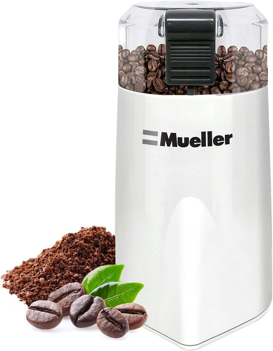 Austria HyperGrind Precision Electric Spice/Coffee Grinder Mill with Large Grinding Capacity and HD Motor also for Spices, Herbs, Nuts, Grains, White