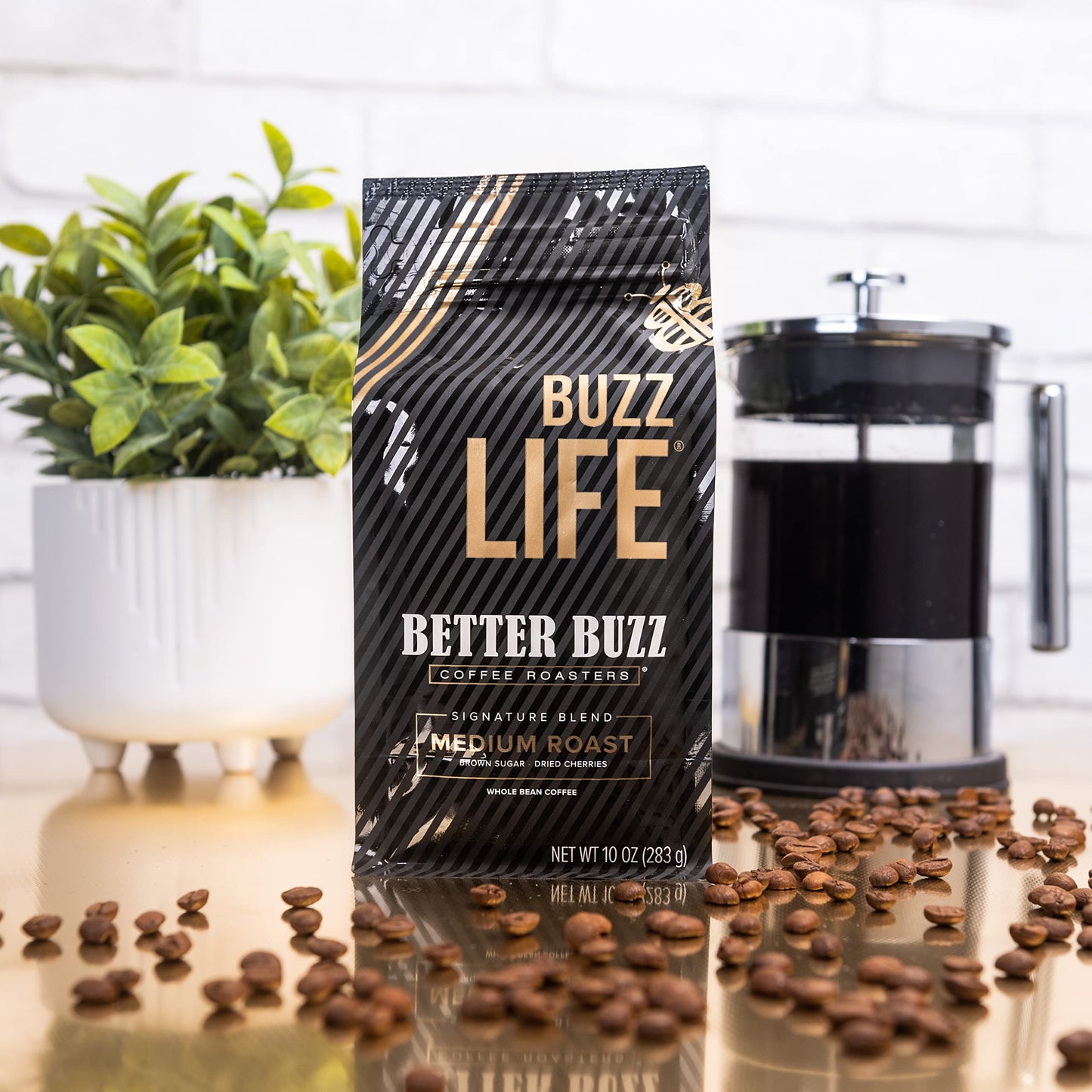 Better Buzz Costa Rica Medium Roast Whole Bean Coffee 12oz.